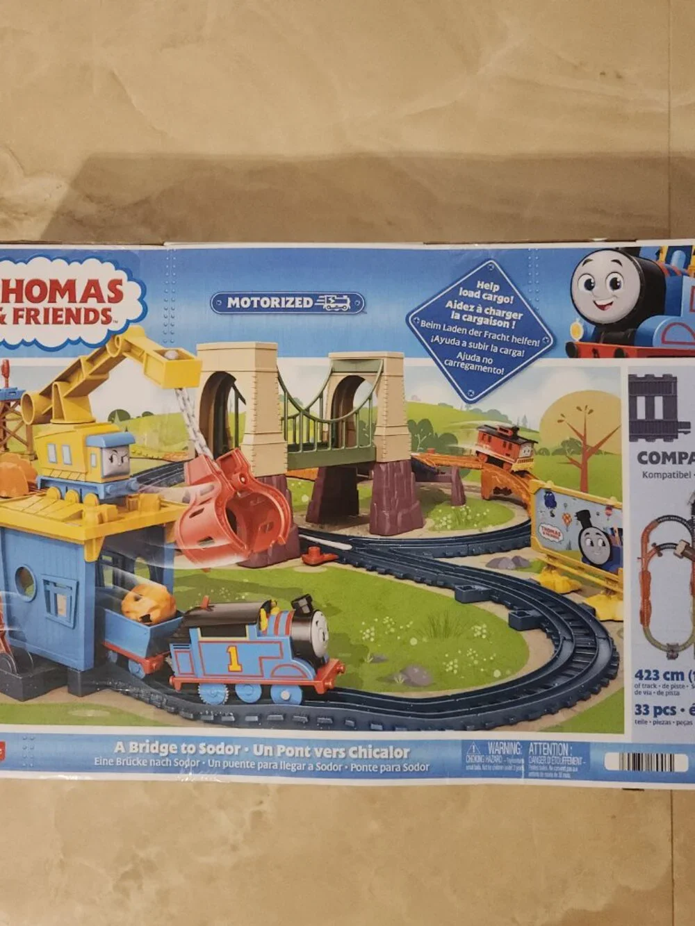 Thomas & Friends A Bridge to Sodor Motorized Toy Train & Track Set, 33 Pieces